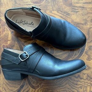 Life Stride Men's Black Ankle Boots